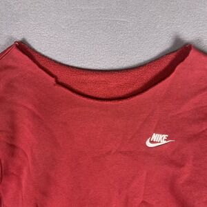 Nike Red Maroon Crewneck Womens Size Small Sweatshirt- Cutout Neck
